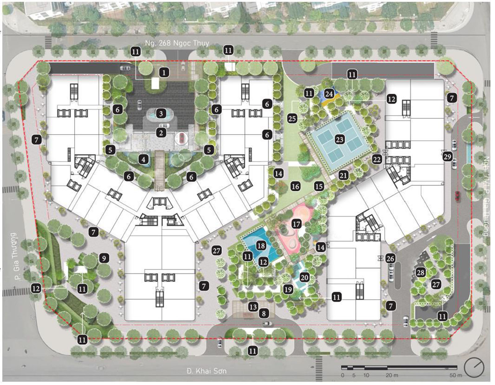 Mặt bằng tổng thể the magnolia