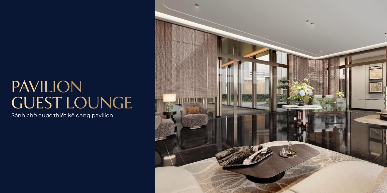 Sảnh chờ tại The Magnolia được thiết kế theo dàng Pavilion