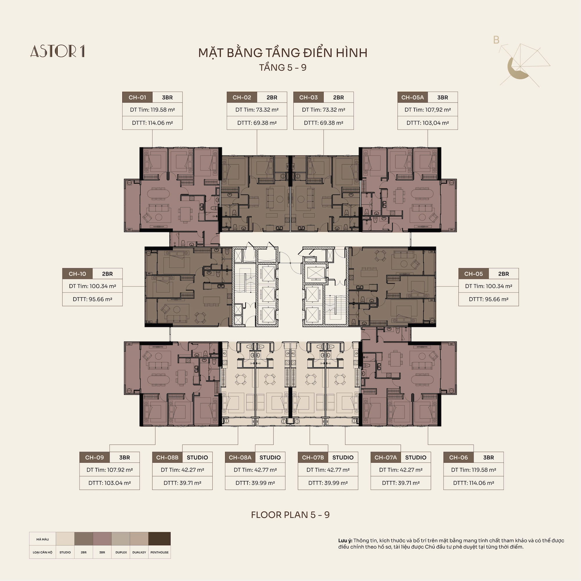 Mặt bằng Chung cư Astor 1
