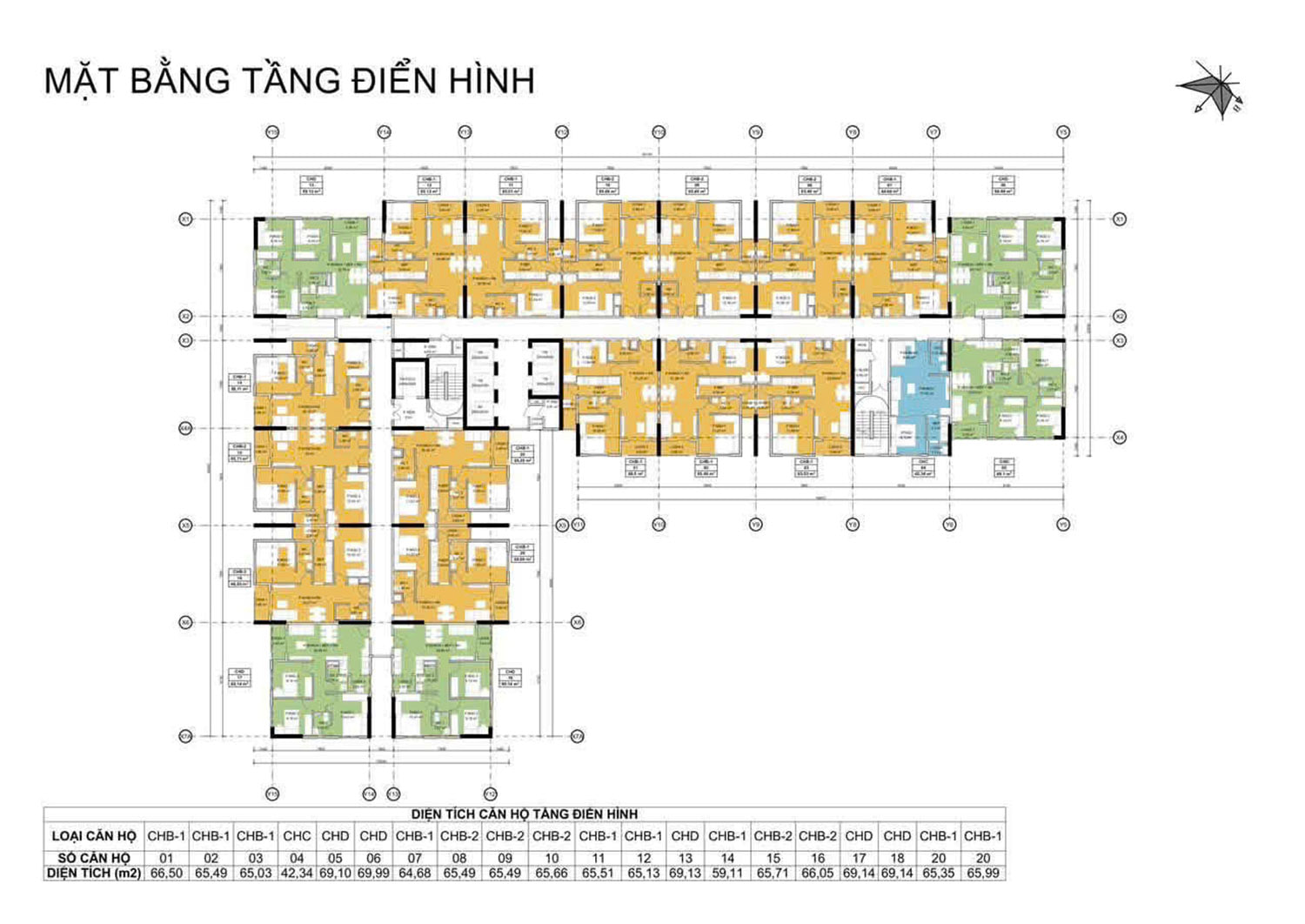 Mặt Bằng Toà CT5 Nhà Ở Xã Hội Phoenix Homes